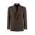 Tagliatore TAGLIATORE Double-breasted jacket in wool, silk and linen BROWN