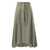 Peserico PESERICO Long skirt in lightweight stretch cotton satin MILITARY GREEN