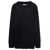 Maison Margiela Oversized Black Sweater With Ribbed Trim In Cotton Blend Woman Black