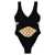MARINE SERRE 'All Over Moon' one-piece swimsuit Black