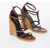 Saint Laurent Statement Logo Sandals With Raffia Wedge 12 Cm Brown