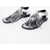 Jil Sander Fringed Leather Sandals With Buckle Silver