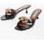Stella McCartney Vegan Leather Open Toe Mules With Chain Details Heel 5 Cm Black