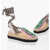 Stella McCartney Raffia Gaia Sandals With Wedge 7 Cm Multicolor
