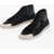 Saint Laurent Silk High-Top Sneakers With Worn Effect Sole Black