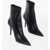 Saint Laurent Pointed Leather Boots Heel 9 Cm Black