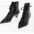 Dior Pointed Lace-Up Leather Booties Heel 4Cm Black
