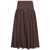 MSGM Msgm Long Cotton Pleated Skirt BROWN
