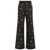 MSGM Msgm Wide Leg Cotton Pants With Embroidered Beads BLACK