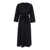 PLAIN Long Black Dress With Belt In Fabric Woman BLACK