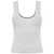 Alexander Wang ALEXANDER WANG Ribbed Stretch Cotton Tank Top with Logo WHITE