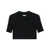 COURRÈGES Courrèges Ribbed Cropped T-Shirt Black