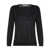 Kangra Kangra Cashmere Silk And Cashmere Crewneck Sweater With Asymmetric Hem BLACK