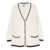 Semicouture SEMICOUTURE Madeline cotton blend cardigan WHITE