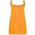 CORMIO CORMIO Short dress in viscose blend with perforated logo ORANGE