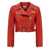 Alexander McQueen Cropped biker jacket Red