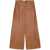 ALYSI ALYSI Wide leg cropped leather trousers LEATHER BROWN