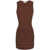 Saint Laurent SAINT LAURENT Stretch tulle short dress BROWN