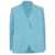BASE BASE Cotton and linen blend jacket CLEAR BLUE