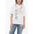 Moschino Boutique Crew Neck Heels Cotton T-Shirt White