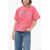 Kenzo Crew Neck Bandana Cotton T-Shirt Pink