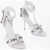 Balenciaga Leather Cagole Sandals With Buckle Details Heel 12 Cm White