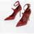 Valentino Garavani Patent Leather Pumps With Straps Heel 10 Cm Red