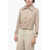 Patou Solid Color Lightweight Jacket With Golden Buttons Beige