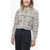 Isabel Marant Etoile Tweed Cropped Nameo Blazer With Fringed Details Multicolor