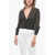 Saint Laurent Silk Cropped Fit Shirt With Polka Dot Pattern Black