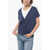 Peserico Shorts Sleeve Cotton Cardigan Blue