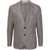 Tagliatore TAGLIATORE Single-breasted Blazer in Silk and wool Blend with Brooch Detail DOVE GREY