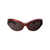 Balenciaga Balenciaga Sunglasses 002 BURGUNDY BURGUNDY GREY