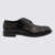 TOD'S TOD'S BLACK LEATHER OXFORD SHOES 