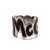 Alexander McQueen Alexander Mcqueen Brass Logo Ring NERO E ARGENTO
