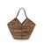 HEREU 'Calella' Beige And Brown Tote Bag With Brown Leather Trim In Raffia And Leather Woman BROWN