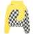 ERL Erl Men Yellow Checker Swirl Hoodie Knit Clothing YELLOW & ORANGE