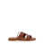 HEREU 'Lina' Brown Thongs Sandals in Leather Woman BROWN