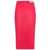 Fiorucci FIORUCCI High-Waisted Elasticized Slim Fit Midi Skirt RED
