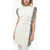 Karl Lagerfeld Knitted Crew-Neck Tunic Dress With Logoed Belt White