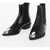 Alexander McQueen Pointed Leatherchelsea Boots Black