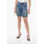Dondup Denim Stella Shorts With Visible Stitching Blue