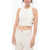 Chloe Denim Tank Top With Side Cut-Outs White