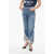 Stella McCartney Cropped Fit Denims With Distressed Bottom 24Cm Blue