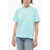 Stella McCartney Cotton 2001 T-Shirt With Glittered Print Light Blue