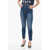 Elisabetta Franchi Slim Fit Jeans With Golden Button 13Cm Blue