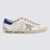 Golden Goose GOLDEN GOOSE WHITE AND BLUE LEATHER SNEAKERS WHITE/GREY/BLUETTE/BEIGE