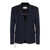 Off-White Off-White Midnight Blue Viscose-Wool Blend Blazer SIERRA LEONE