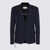 Off-White Off-White Midnight Blue Viscose-Wool Blend Blazer SIERRA LEONE