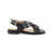 Ganni Ganni Feminine Buckle Cross Strap Sandal Shoes BLACK
